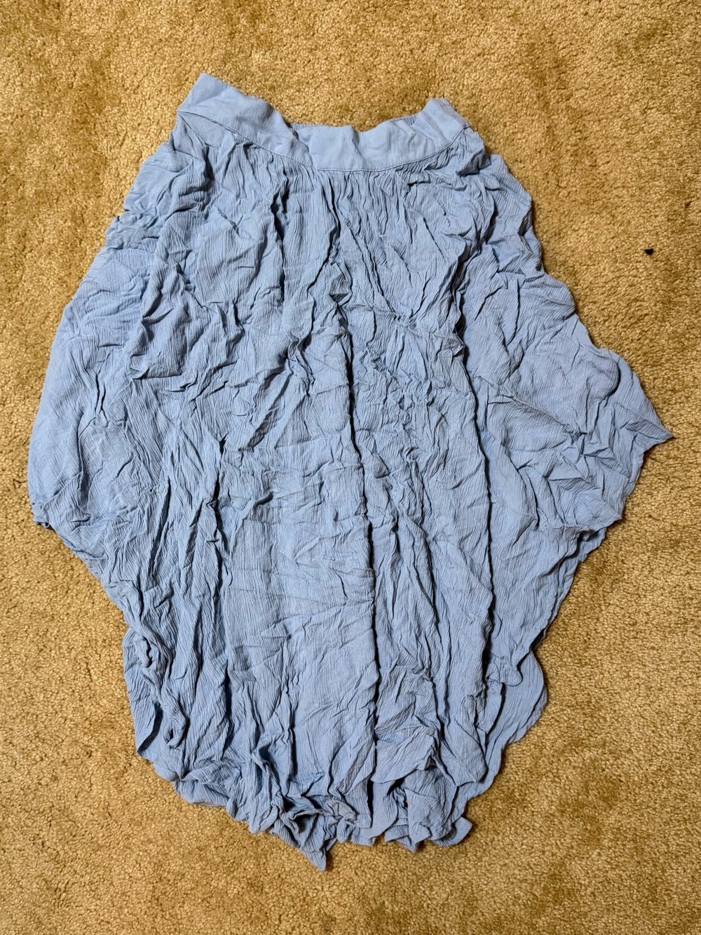 O'Neill Light Blue Crinkled Midi Skirt